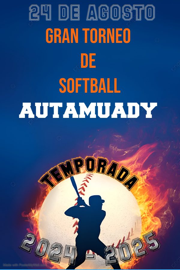 Blue Joyful World Softball Day Design Poster - Hecho con PosterMyWall (2)